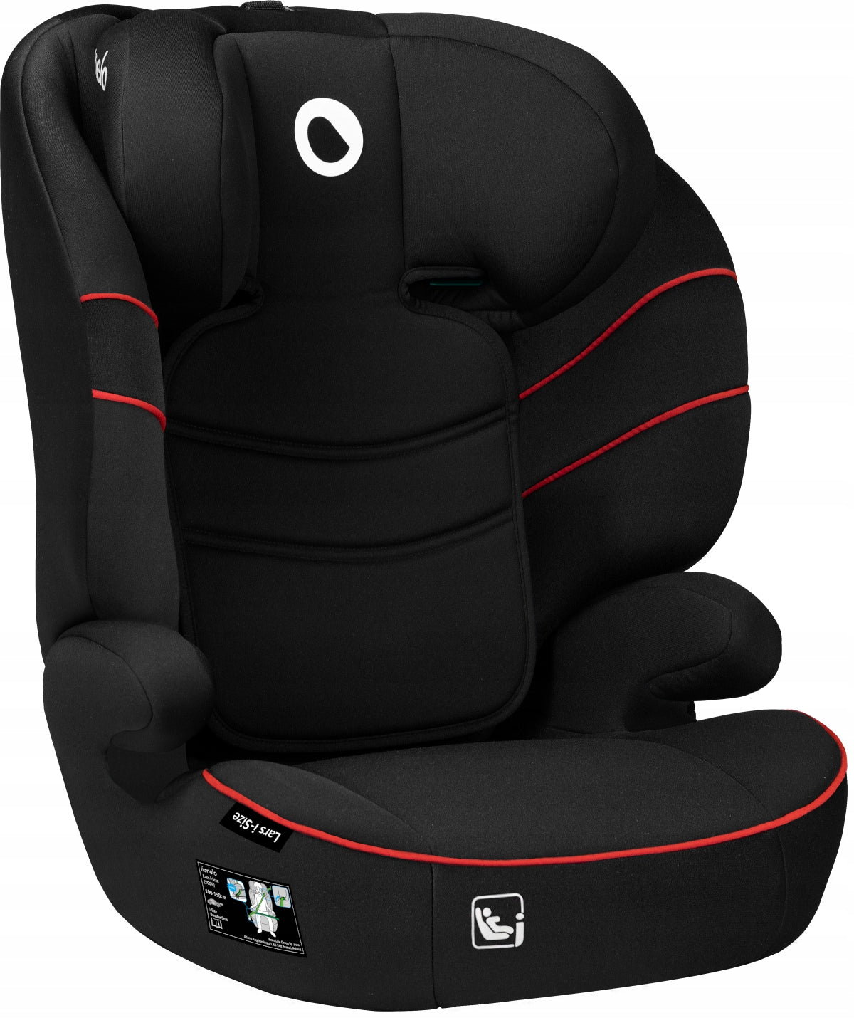 LIONELO CAR SEAT LARS I-SIZE SPORT BLACK RED 100-150 CM Brand Lionelo