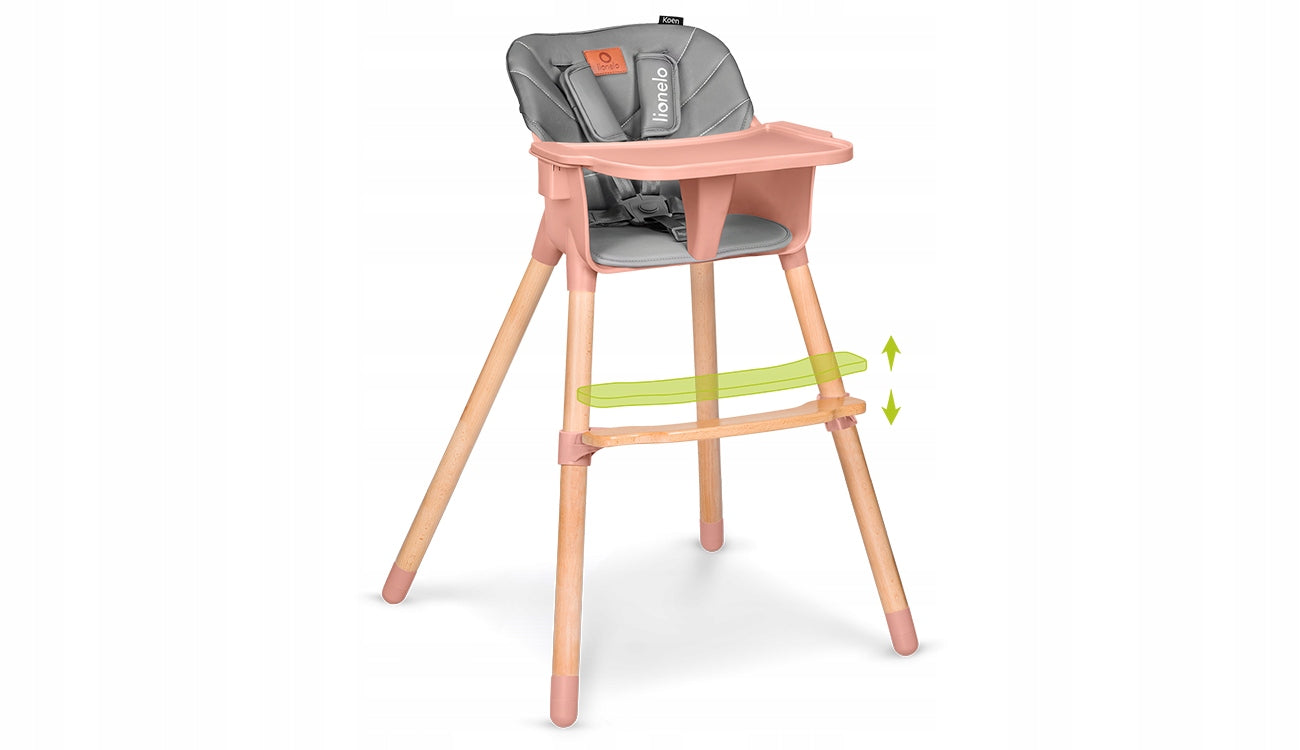 LIONELO Koen Pink Rose Highchair Brand Lionelo