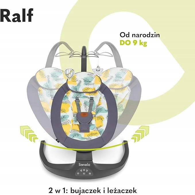 LIONELO RALF ROCKER LOUNGER 2IN1 FOR CHILDREN PILOT SOUND MUSIC BOX Brand Lionelo