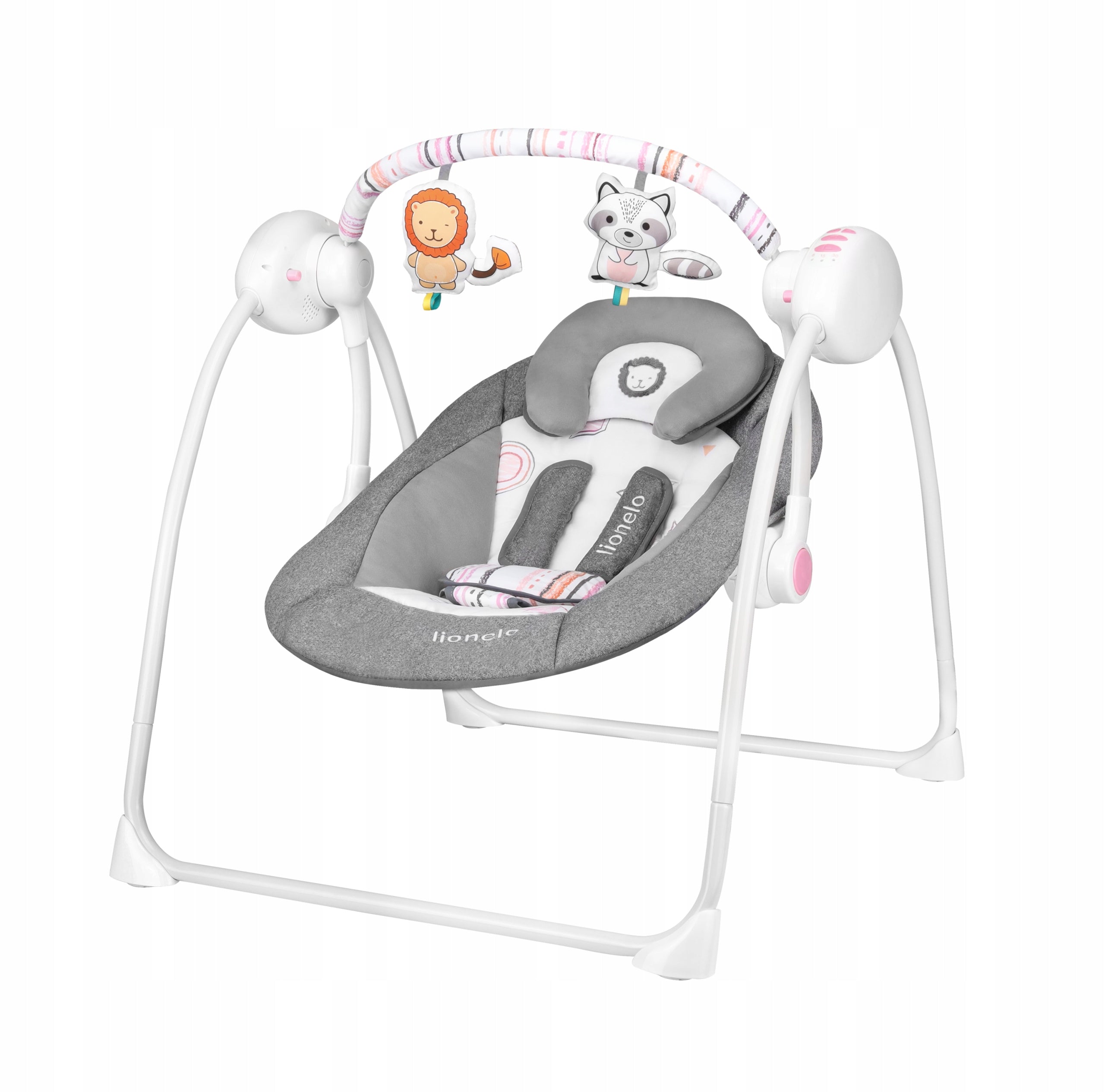 LIONELO RUBEN ROCKING CHAIR SWING WITH MELODIES + MOSQUITO NET
