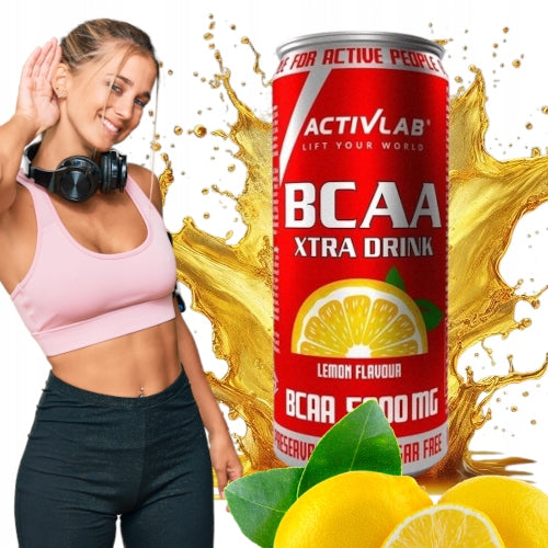 LIQUID AMINO ACIDS Bcaa Xtra Drink ActivLab lemon 330 ml SET OF 24PCS Expiration date at least six months from the date of purchase