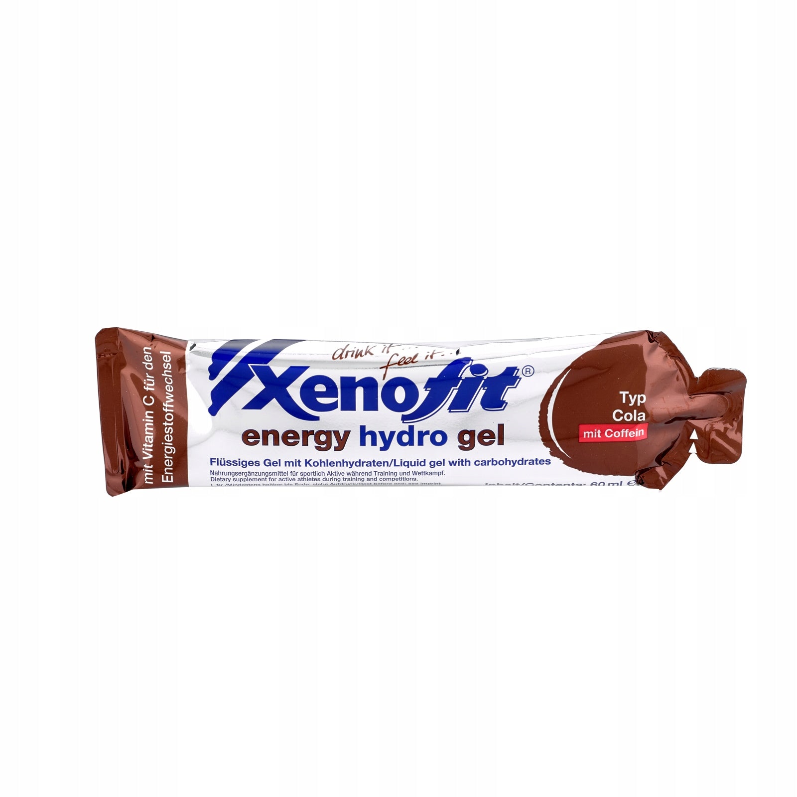LIQUID ENERGY GEL XENOFIT COLA CARBOHYDRATE ZINC VITAMIN C 60 ml Packaging status original