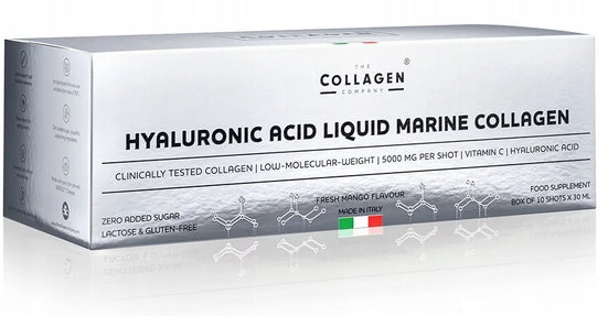 LIQUID MARINE COLLAGEN WITH HYALURON MANGO flavor 10x30ml The Collagen Company Packaging status original