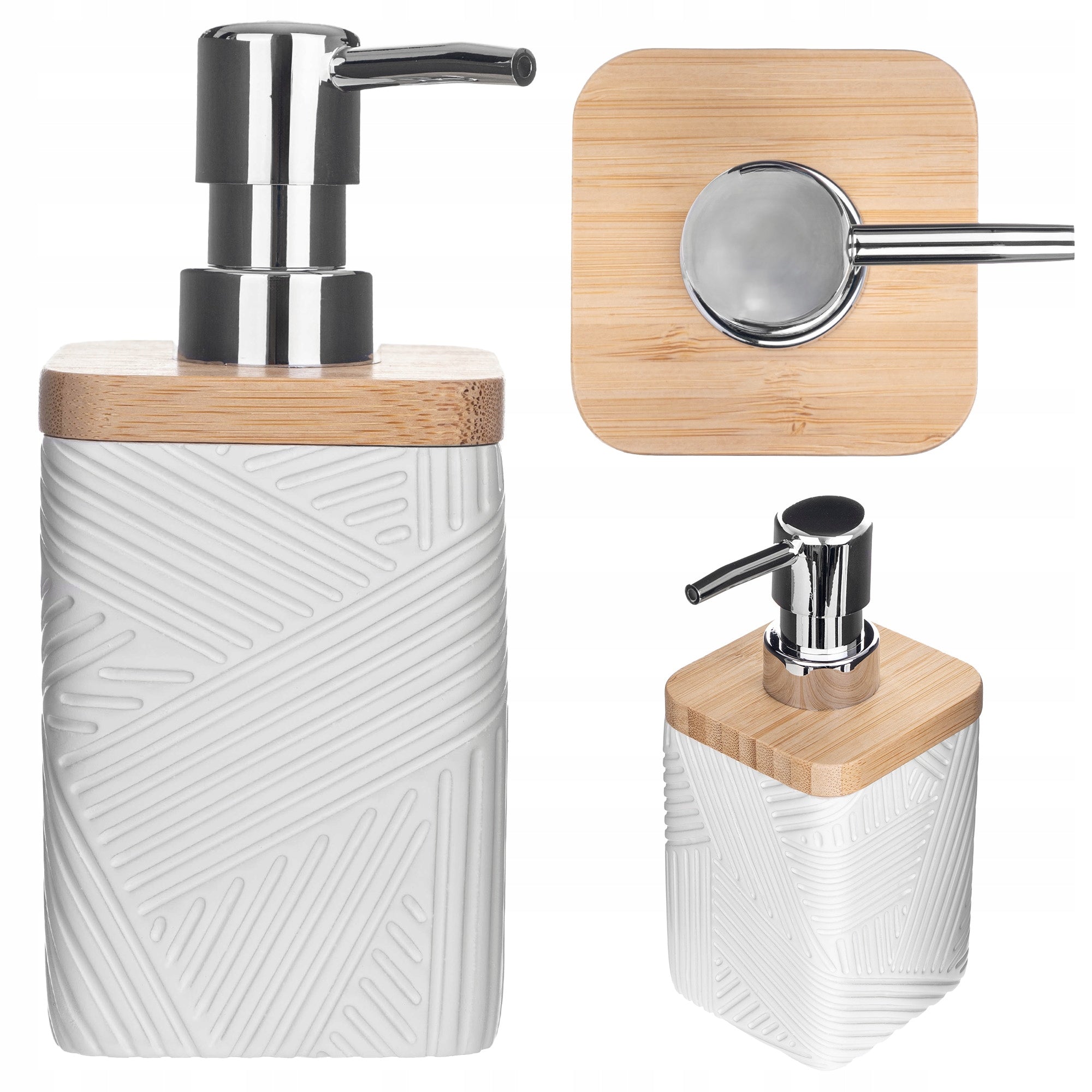 LIQUID SOAP DISPENSER FOR SOAP 300ml WHITE BATHROOM CONTAINER PUMP