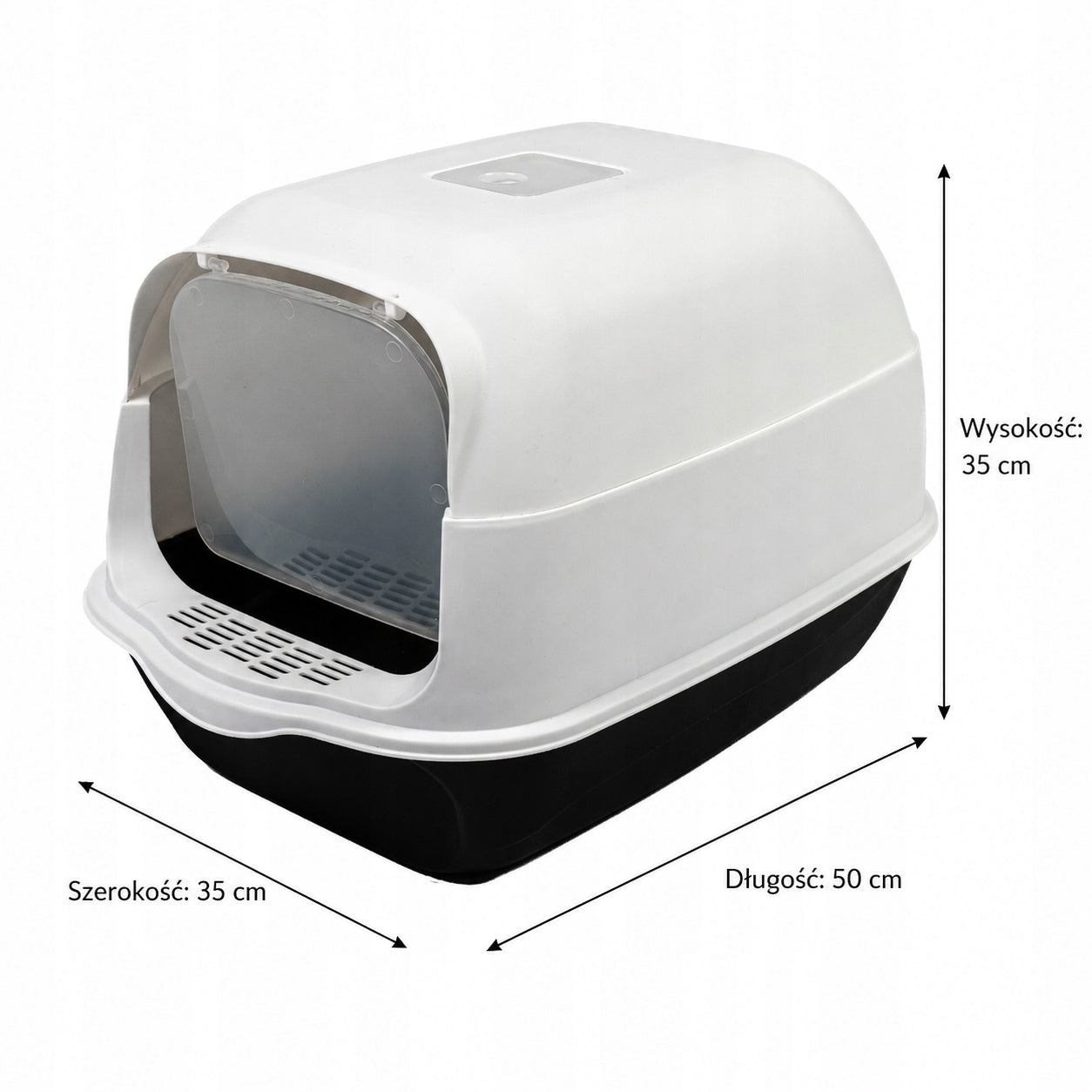 LITTER BOX CLOSED FOR CAT WITH FILTER + SPATULA CLEANLINESS AND COMFORT EVERY DAY Length 50 cm
