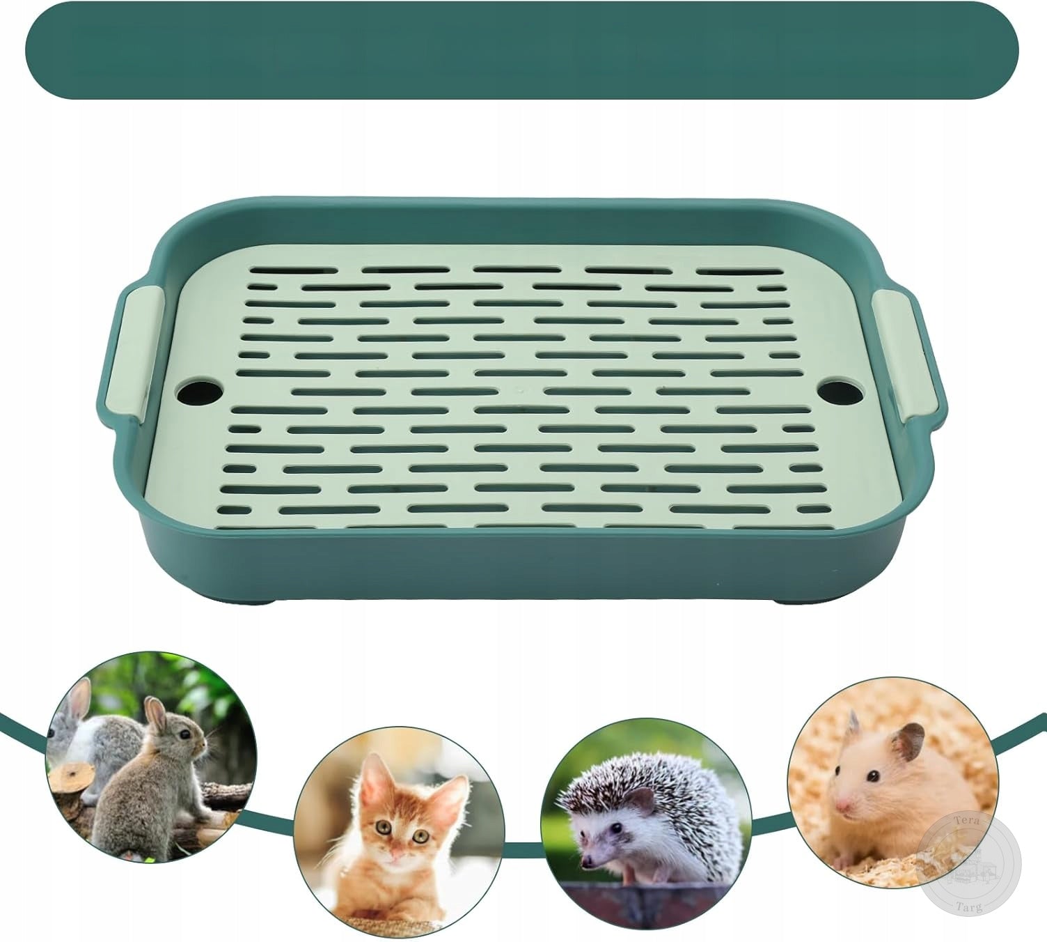 LITTER BOX FOR RABBIT RODENTS CORNER TOILET GREEN SMALL TRAY Manufacturer code KUWETA DLA KRÓLIKA GRYZONI NAROŻNA TOALETA