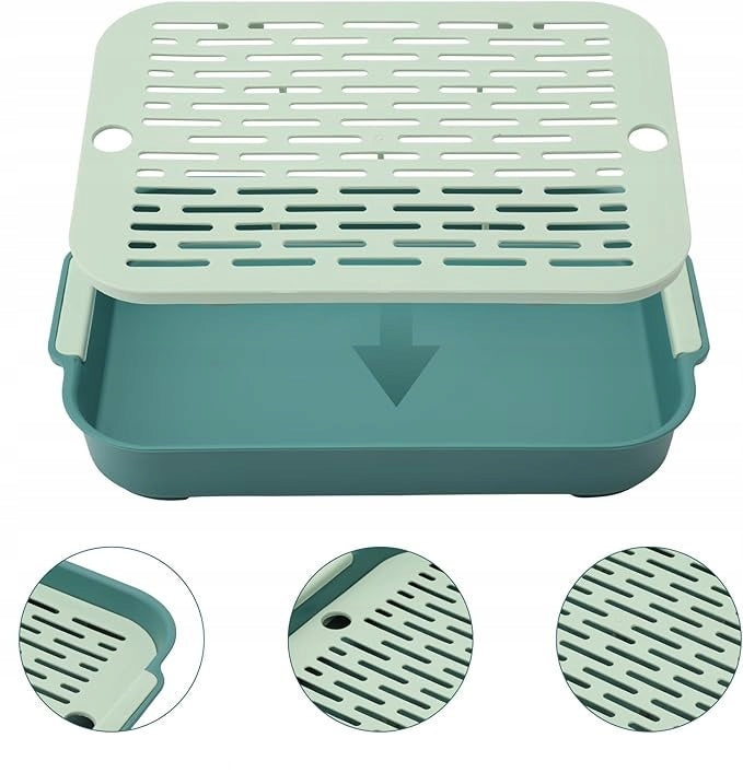 LITTER BOX GUINEA PIG RABBIT TOILET SMALL GREEN EASY CLEANING Kind open litter box