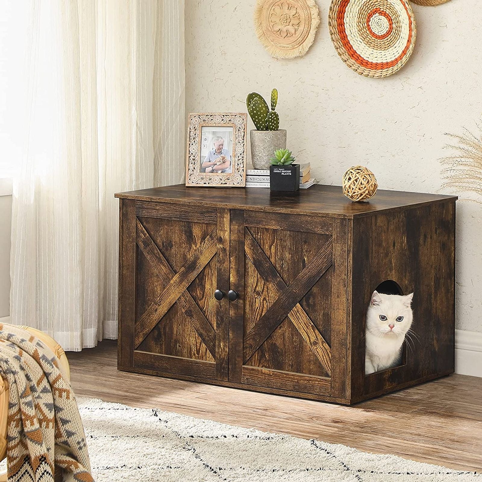 LITTER BOX cat bed chest of drawers country style 53 x 80 x 49,2 cm Length 53 cm