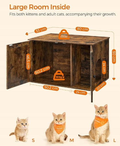 LITTER BOX cat bed chest of drawers country style 53 x 80 x 49,2 cm Model PCL002X01