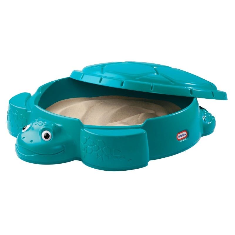 LITTLE TIKES GARDEN SANDBOX FOR PLAY WITH TURTLE COVER 2 SEATS Brand Little Tikes