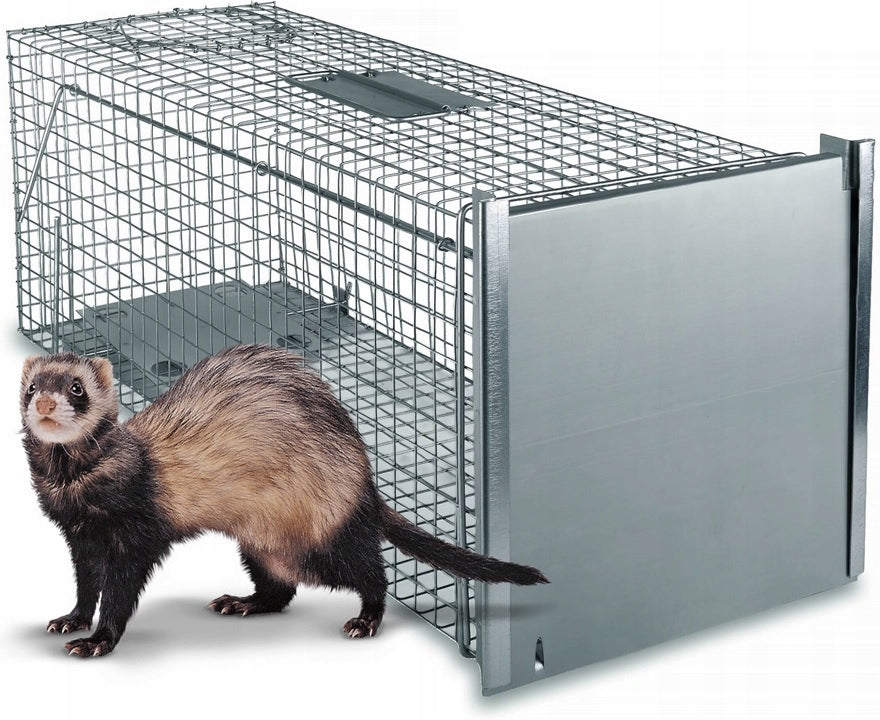 LIVE TRAP FOR FOXES, MARTENS, SHEDS, CATS, 80x29x31cm PL LARGE TRAP