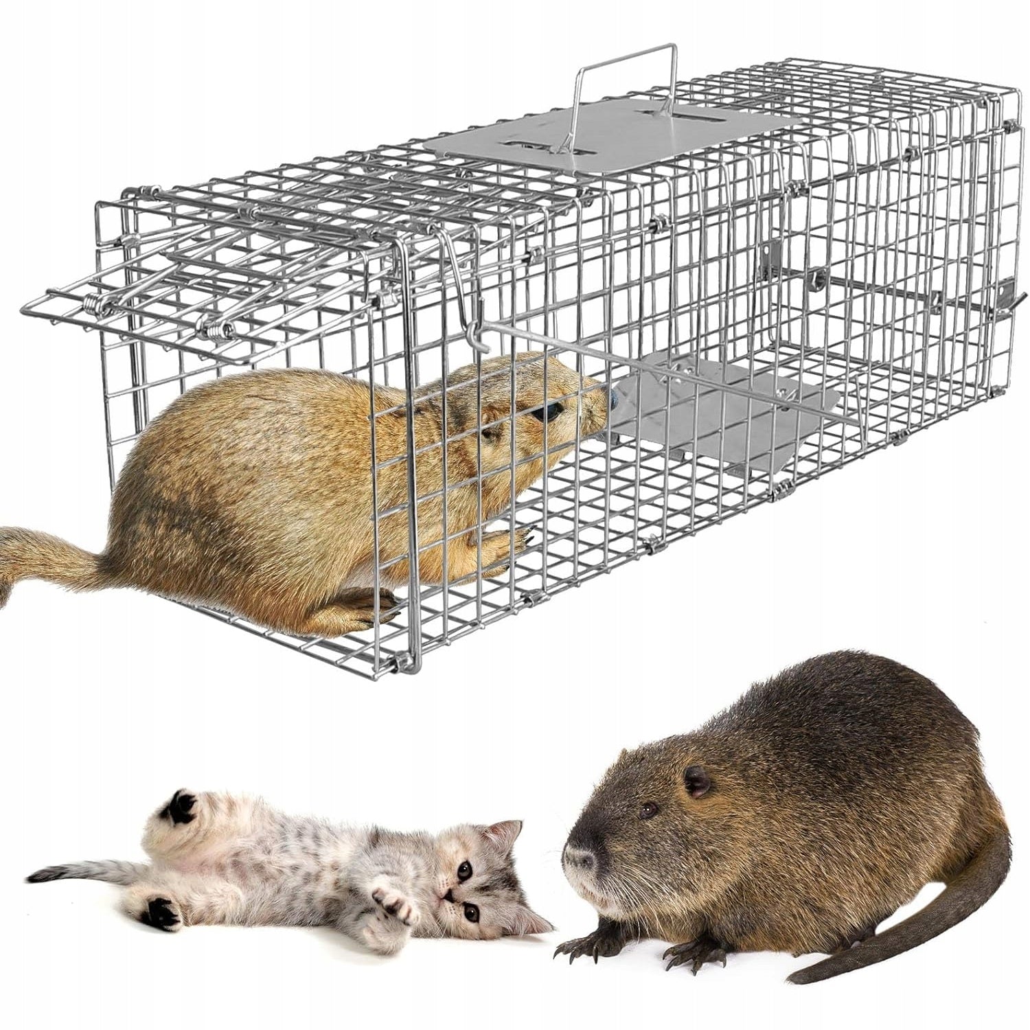 LIVETRAP TRAP FOR MARTEN FOXES CATS RACCOONS AND OTHERS - STRONG, LARGE, THICK WIRE Packaging status original