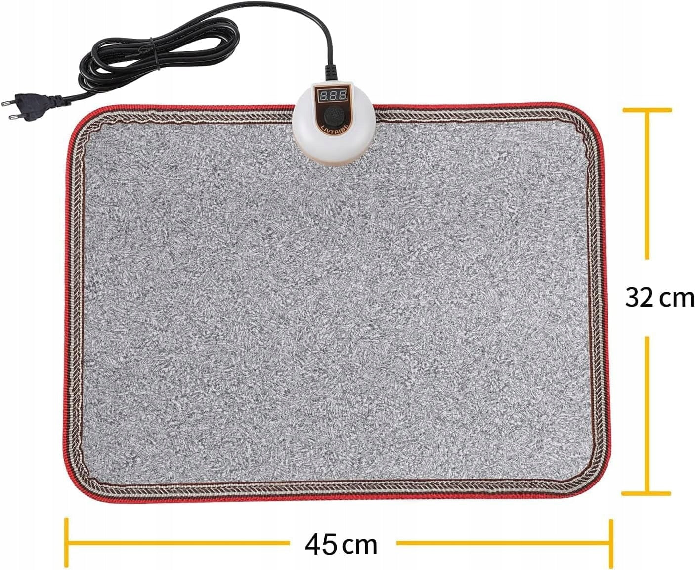 LIVTRIBE Floor Heating Mat 230V Grey With Carbon Crystals Color gray