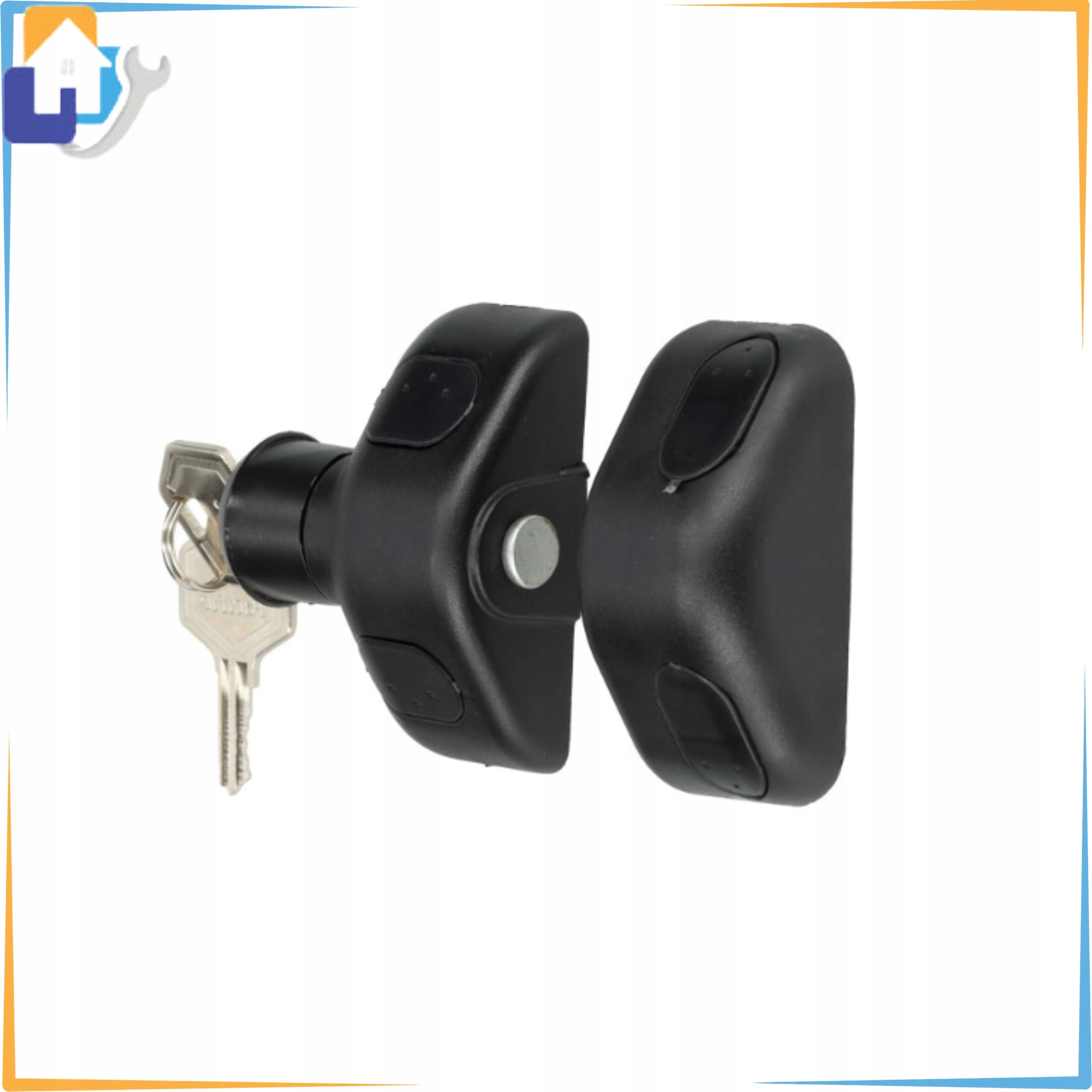 LOCK FOR WICKET MAGNETIC BLACK KEY LATCH CLOSURE SKOBEL Brand Metalkraft