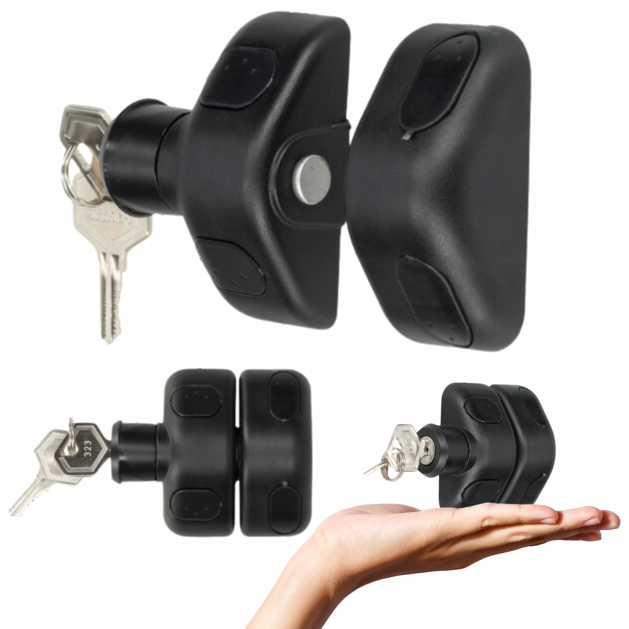 LOCK FOR WICKET MAGNETIC BLACK KEY LATCH CLOSURE SKOBEL
