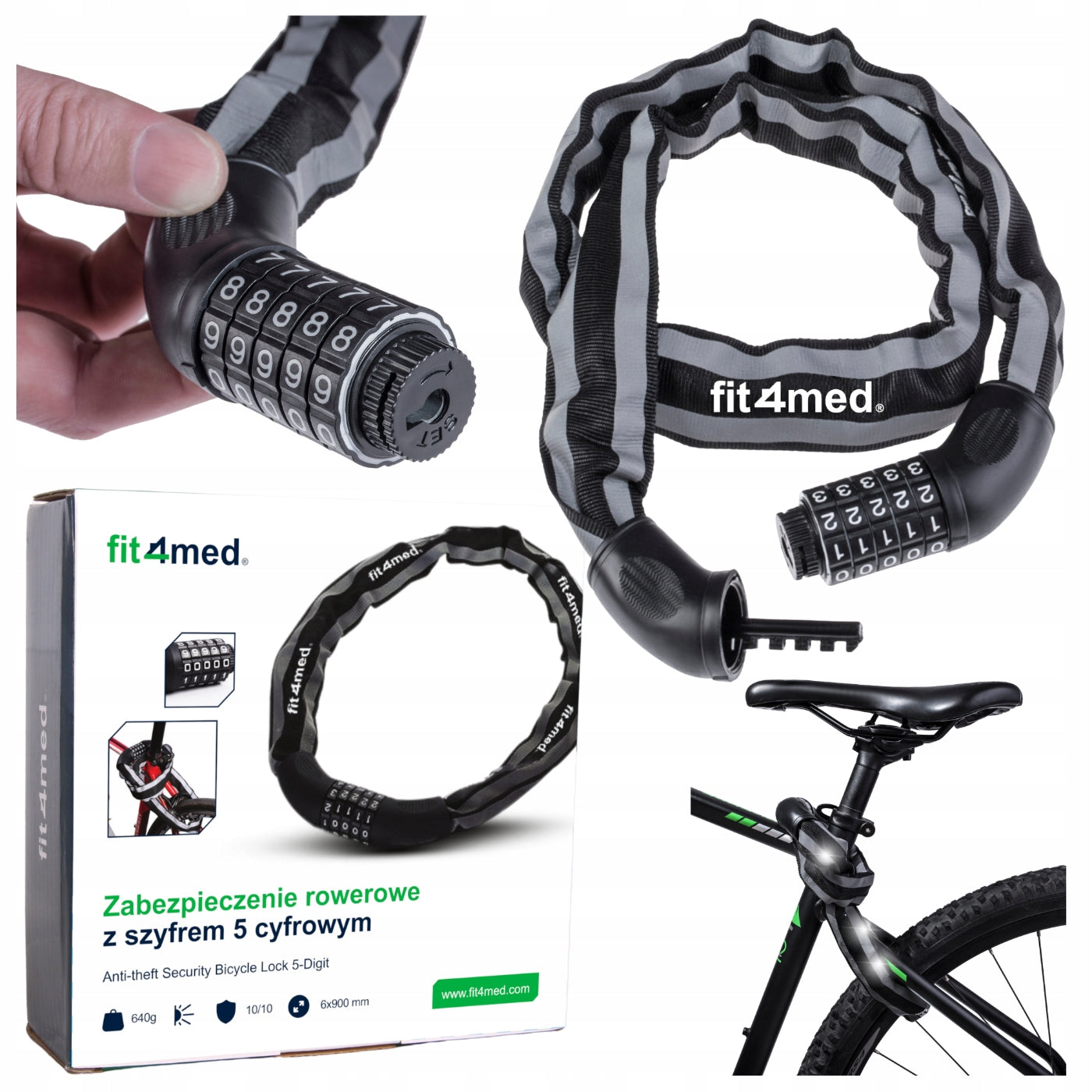 LOCK SECURING BICYCLE CHAIN ON BIKE MOTOR LOCK CIPHER