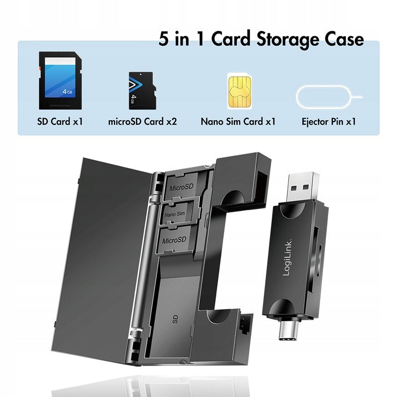 LOGILINK USB3.2 Gen 1 card reader, SD/microSD Manufacturer Logilink