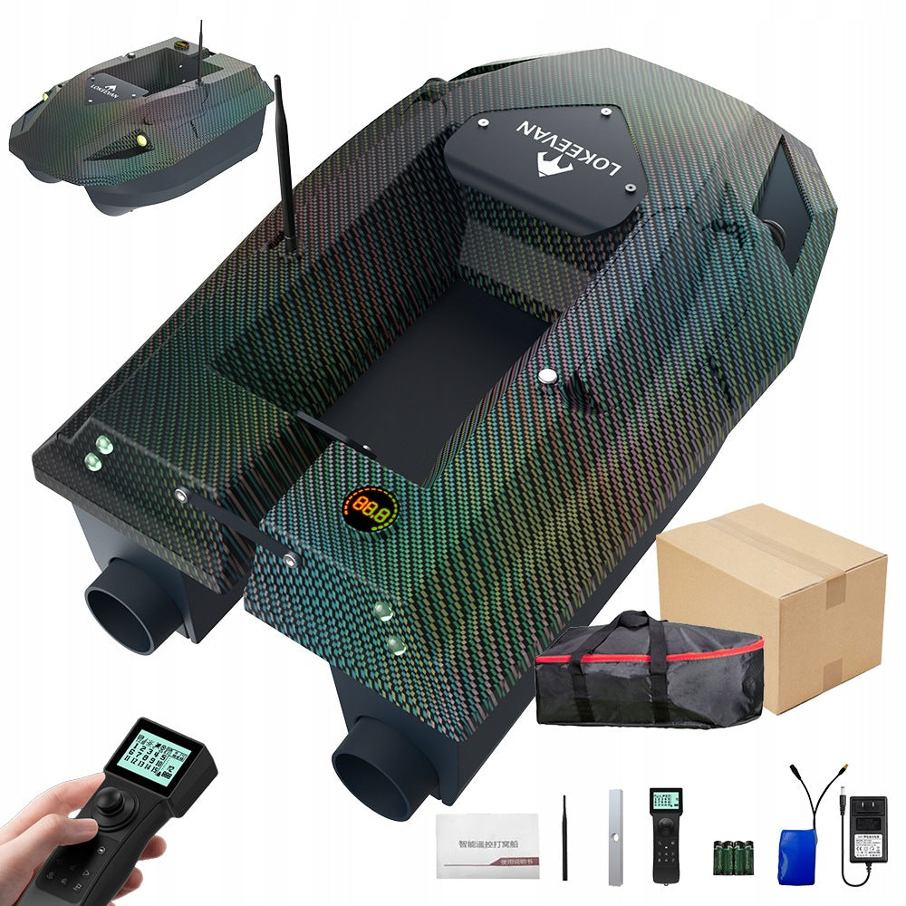 LOKEEVAN D50E Bait Boat 15600mAhx2 1.7m/s 100points 500m GPS+Beidou