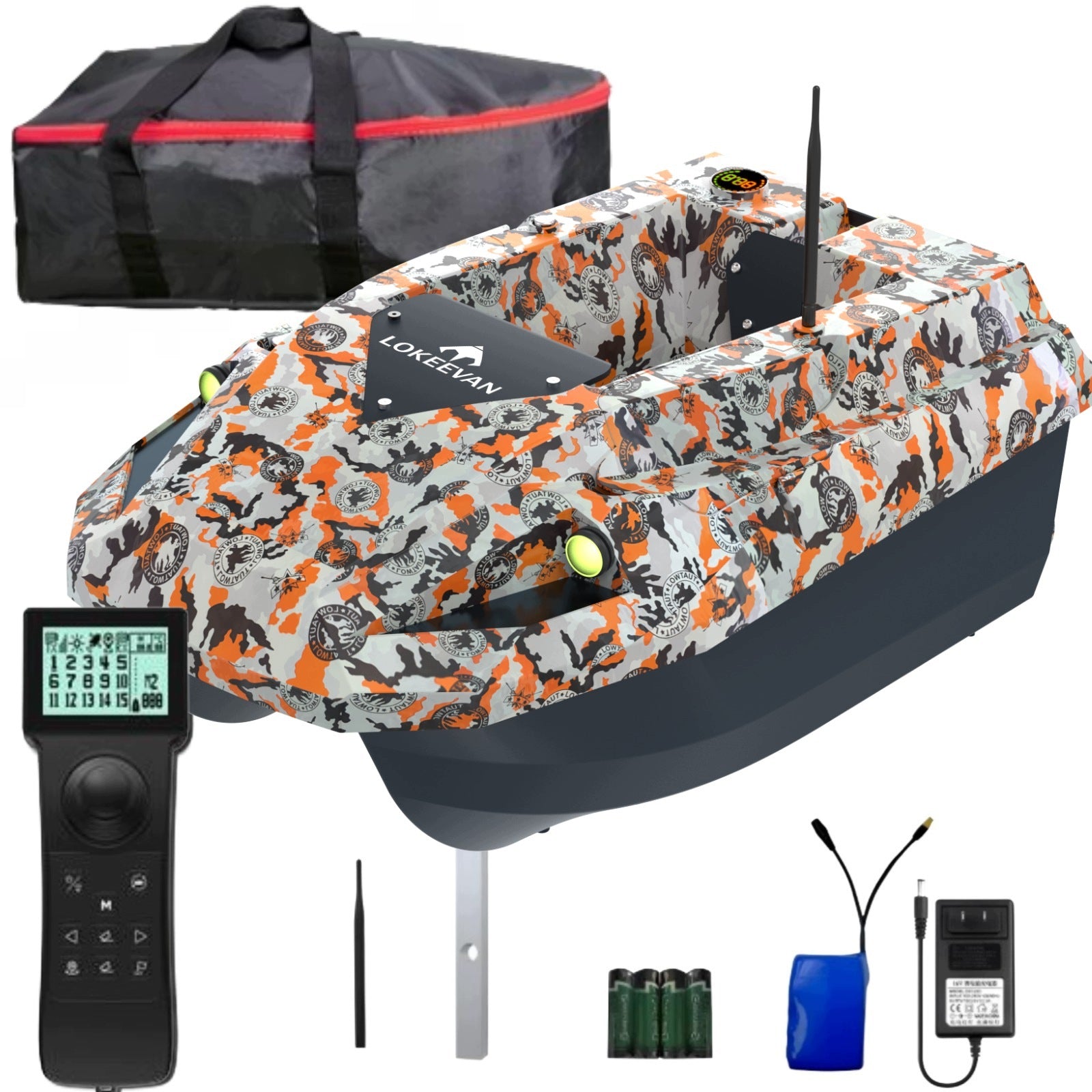 LOKEEVAN D50E GPS Sonar 15600mAh x2 500m Range 2kg 1.7m/s