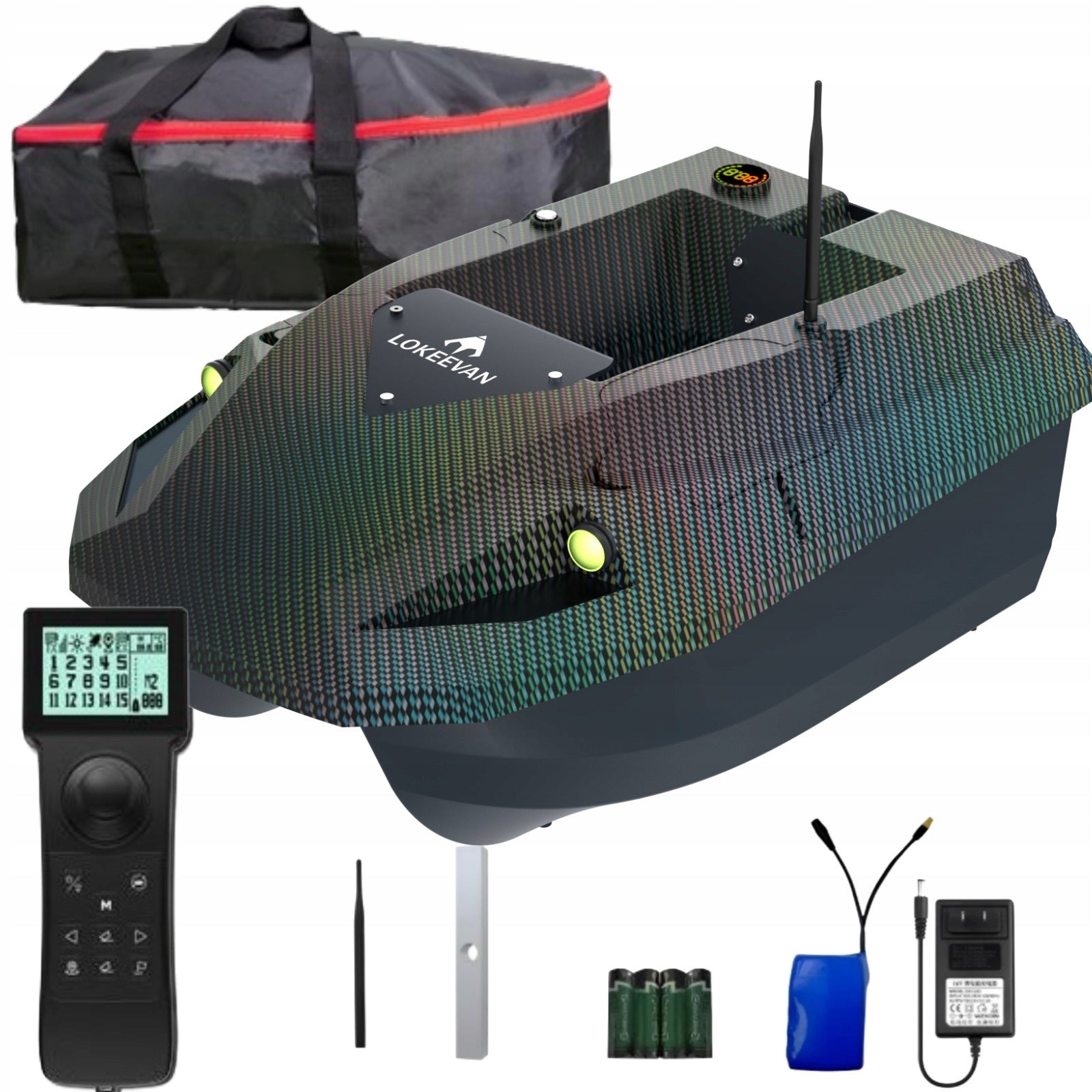 LOKEEVAN D50E GPS Sonar 15600mAh x2 500m Range 2kg 1.7m/s