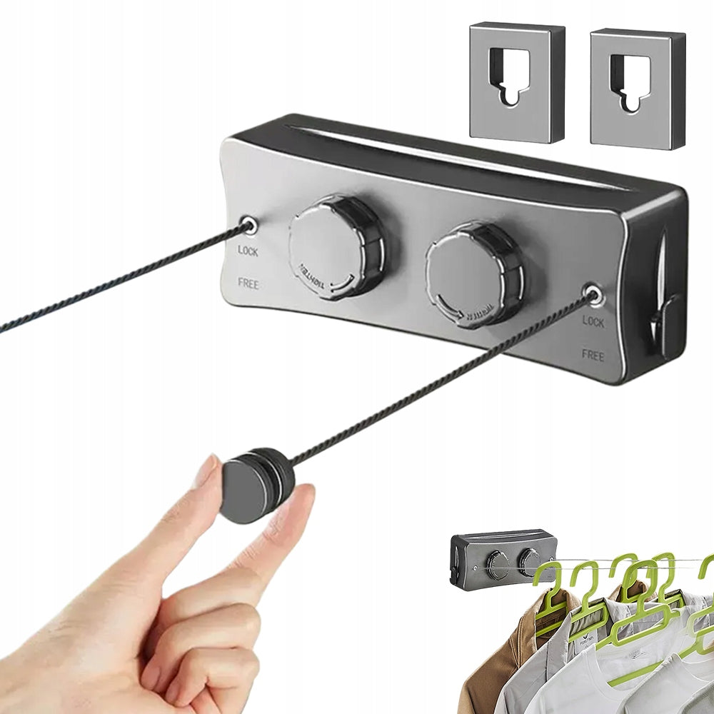 LONG EXTENDABLE LAUNDRY LINE CLOTHES DRYING STRINGS 5,1M LOAD CAPACITY 20KG
