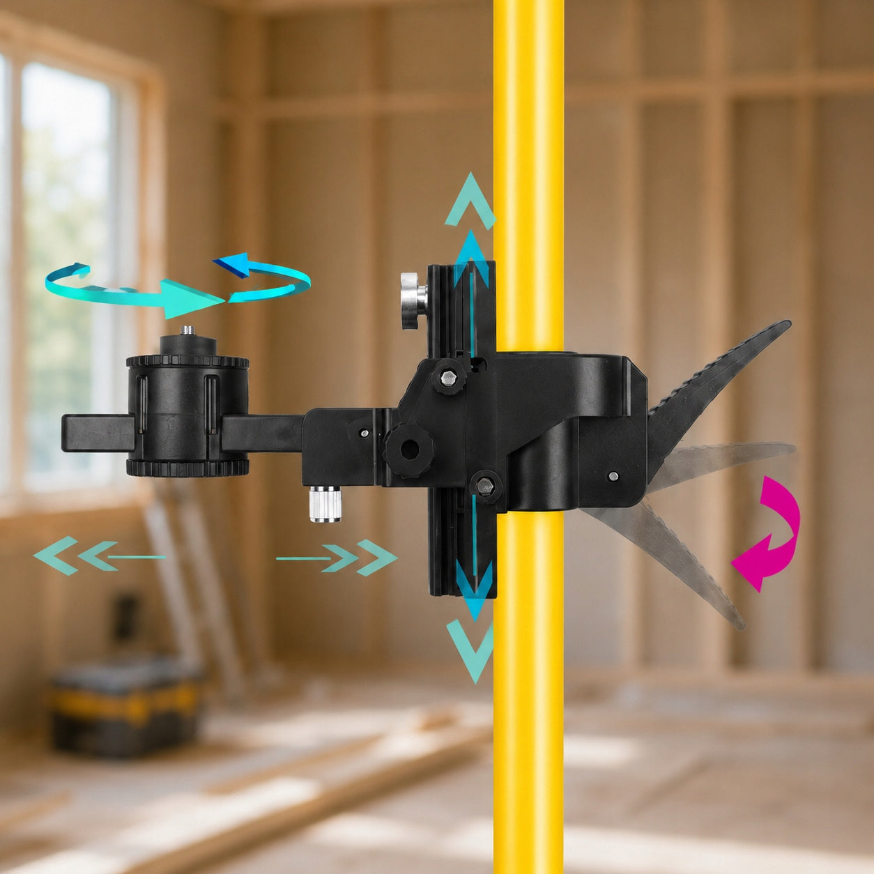 LONG POLE EXPANSION STAND FOR LASER LEVEL 420cm WITH ADAPTER Packaging status original