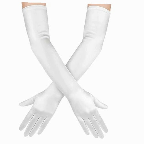 LONG SATIN OPERA GLOVES FOR WOMEN FOR WEDDING