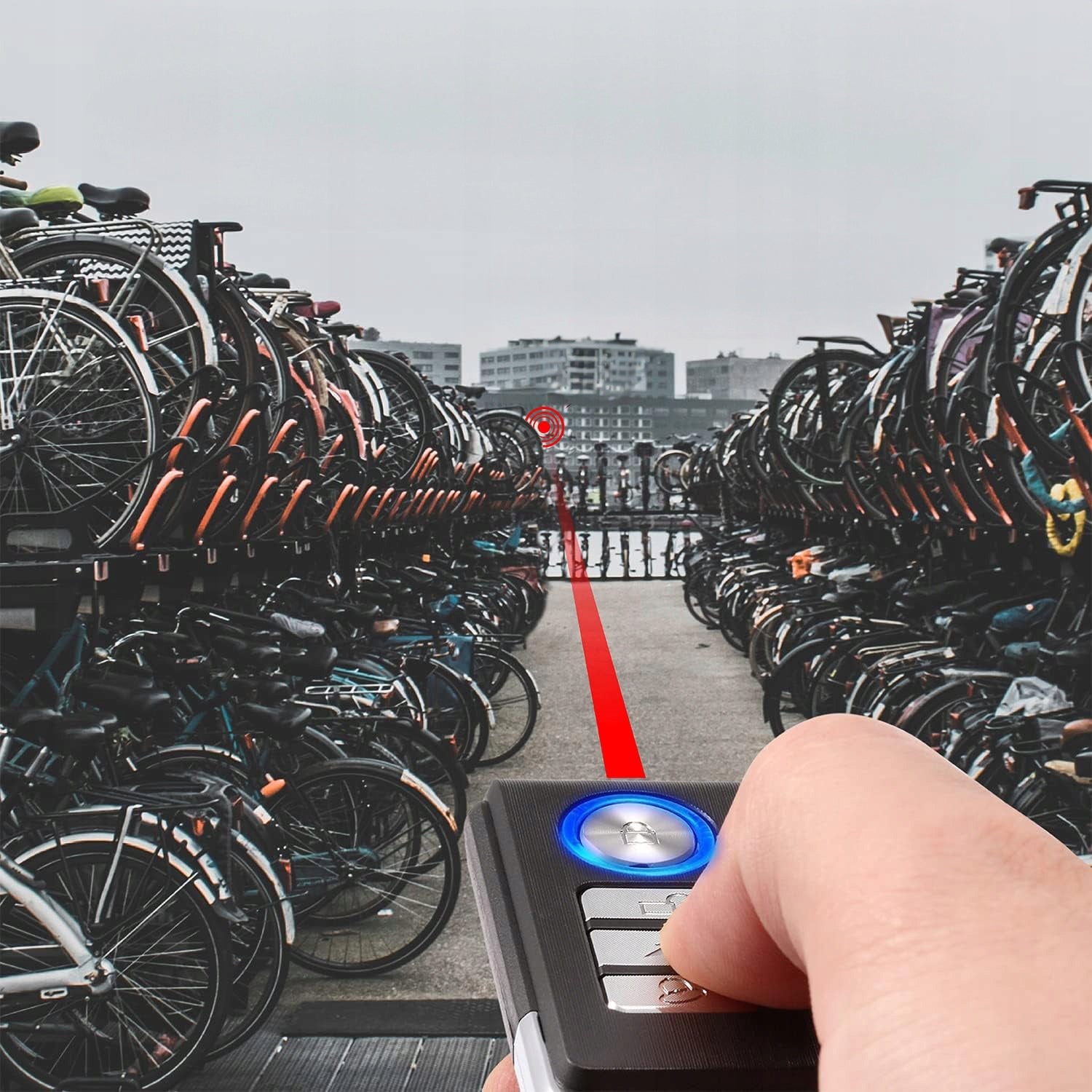 LOUD BICYCLE ALARM ANTI-THEFT REAR LIGHT SMART STOP REMOTE CONTROL HORN Model BBL-A6