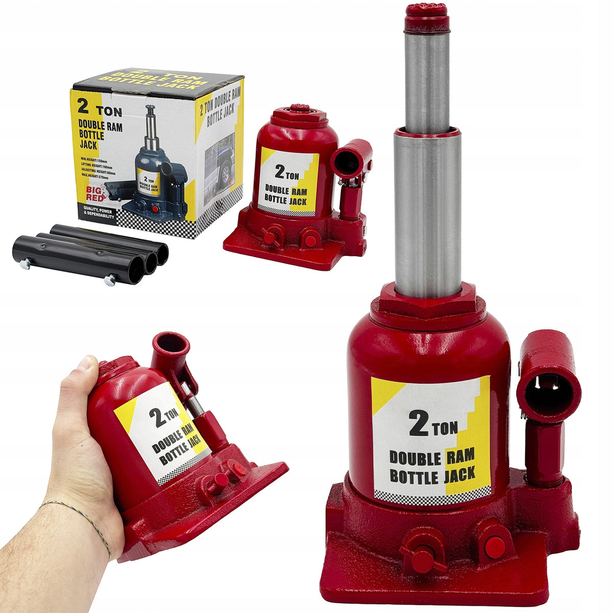 LOW BOLLARD LIFT TWO-STAGE 2T 150-370MM JACK TORIN