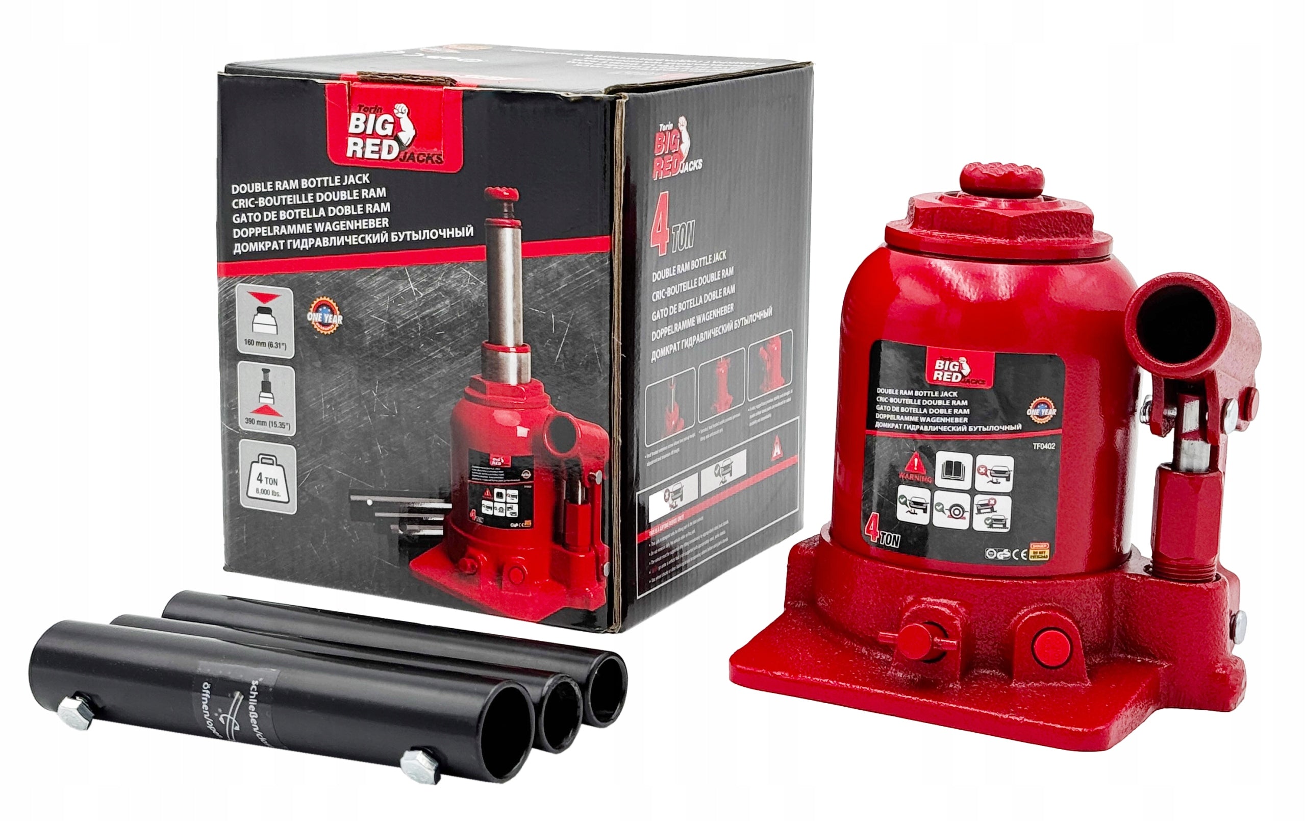 LOW BOLLARD LIFT TWO-STAGE 4T 160-390MM JACK TORIN Manufacturer code TF0402