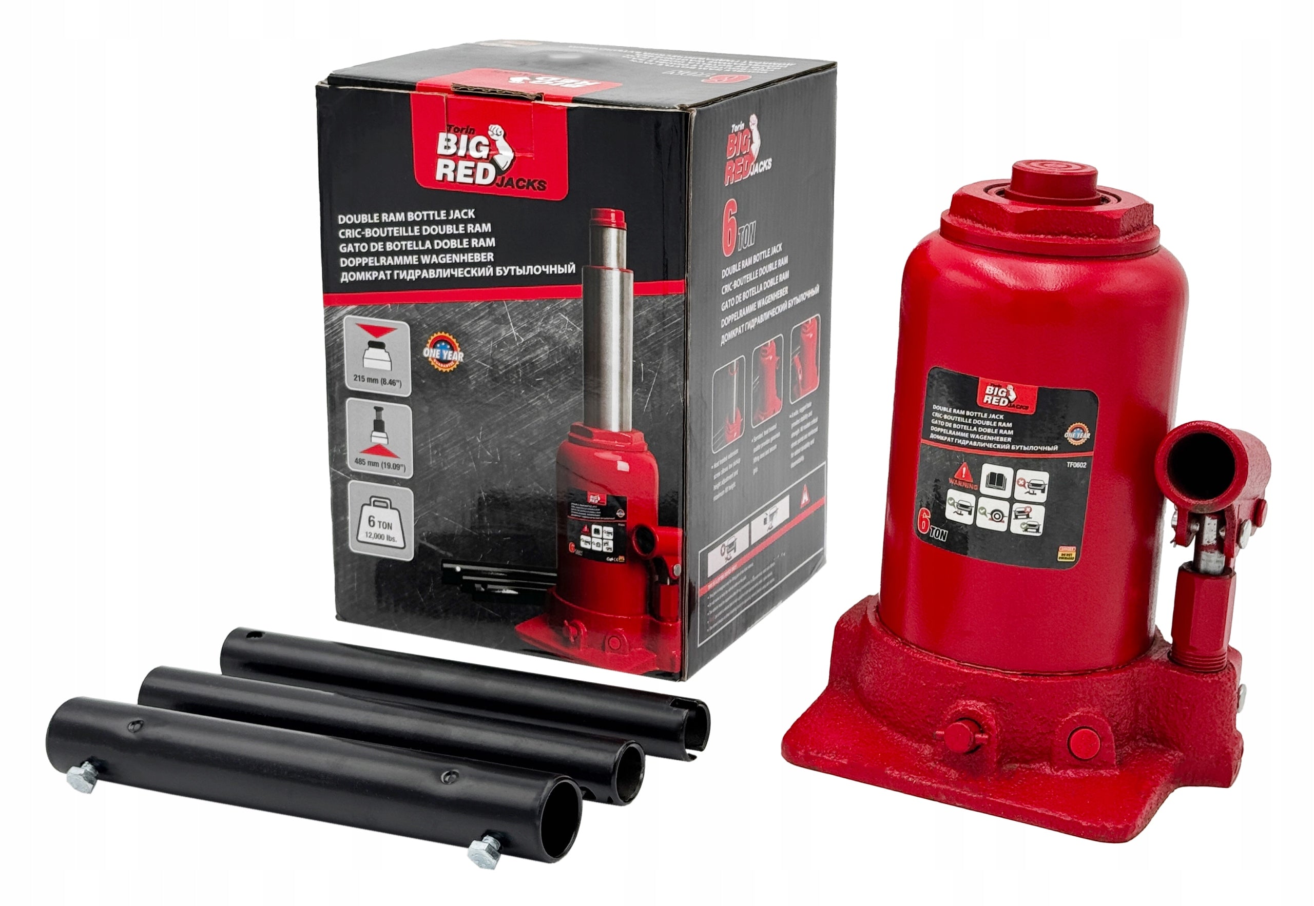 LOW BOLLARD LIFT TWO-STAGE 6T 215-485MM JACK TORIN Manufacturer code TF0602