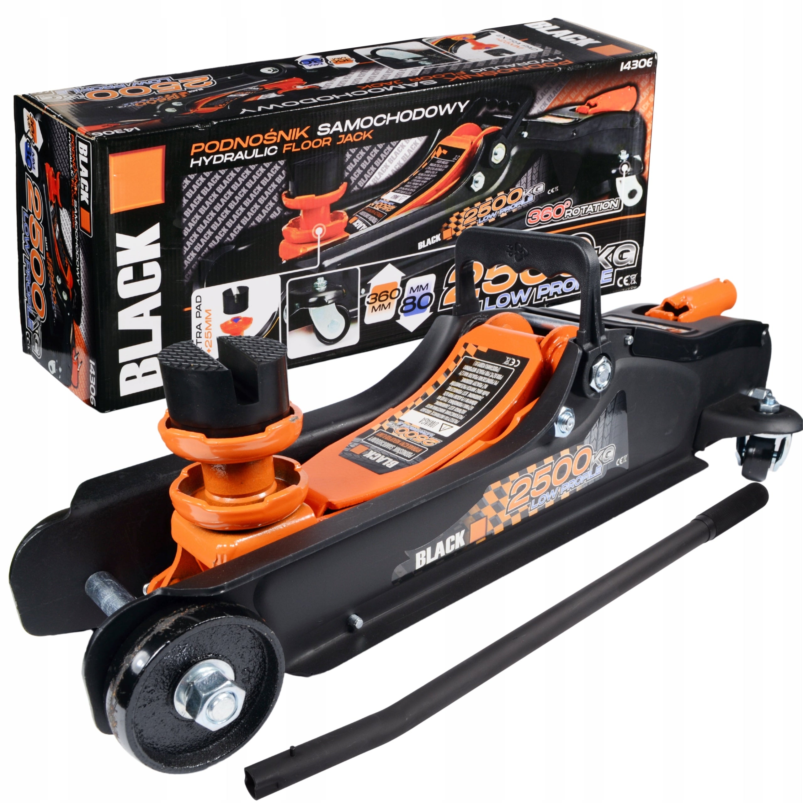 LOW PROFILE FROG LIFTER 2,5T 2X RUBBER JACK SOLID STRONG Manufacturer code 14306