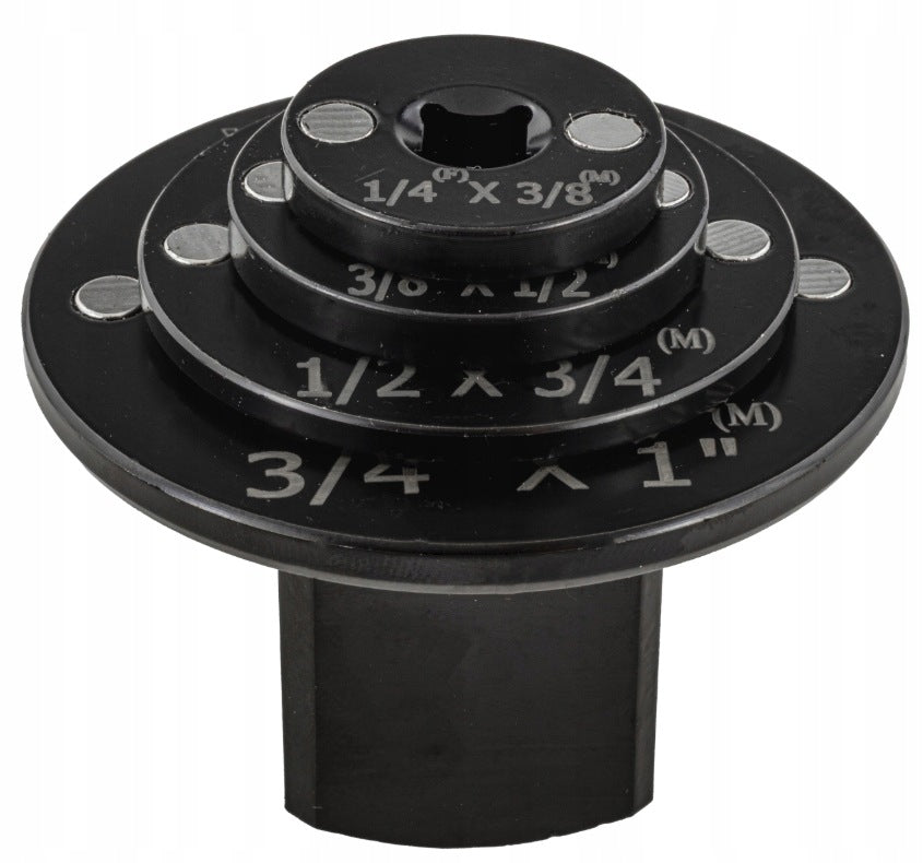 LOW PROFILE IMPACT REDUCTION CAP ADAPTERS 1/4 1/2 3/4 3/8 1 REDUCTION Key type socket