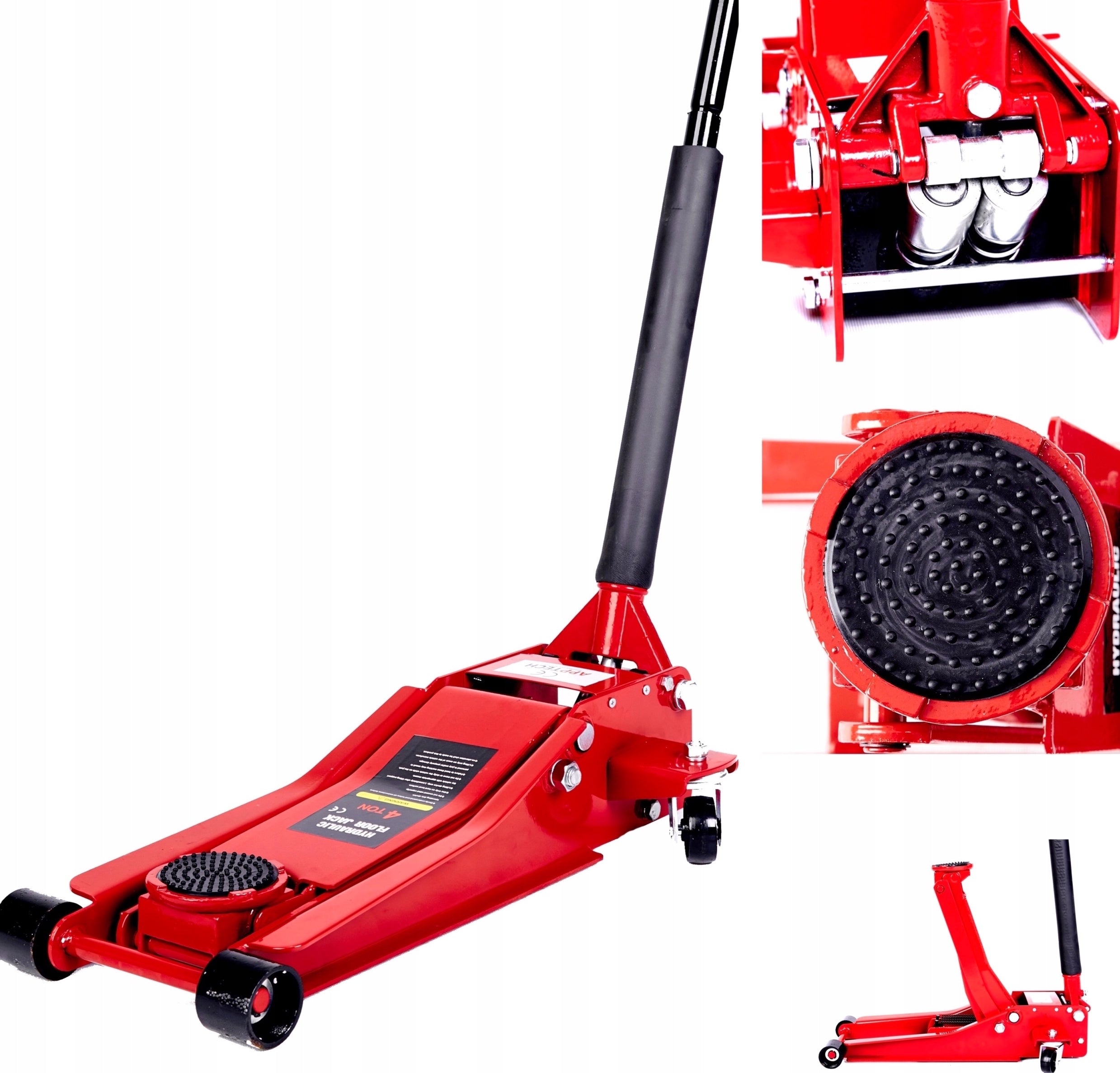 LOW PROFILE LIFT FROG 4T 2-PISTON 2XGUMA POWER 4 TONS STRONG SOLID RUBBER