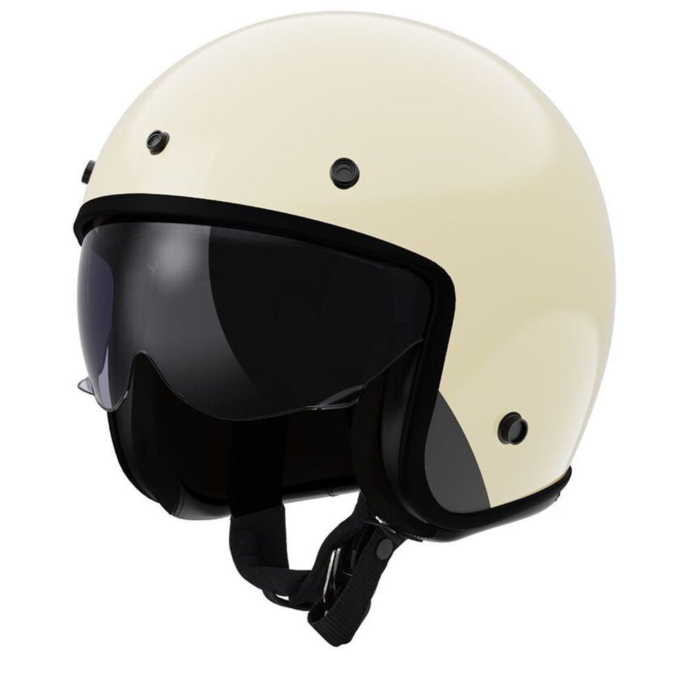 LS2 Bob Ii Solid Cream motorcycle helmet, unisex, adult L 59-60 cm