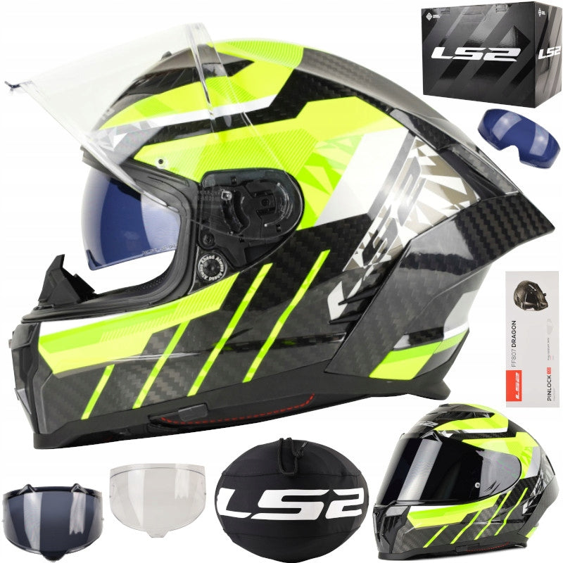 LS2 FF807 Dragon Trax H-Vis Yellow M helmet