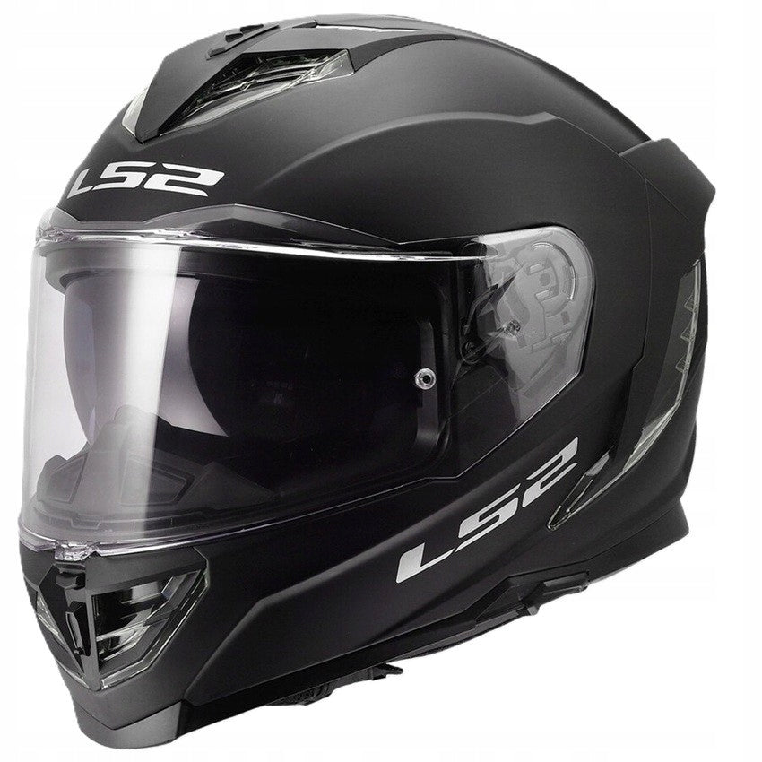 LS2 FF818 STORM III SOLID MATT BLACK sport integral helmet with blend M Size M