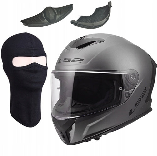 LS2 FF820 RAPID III SOLID MATT TITANIUM motorcycle integral helmet XS
