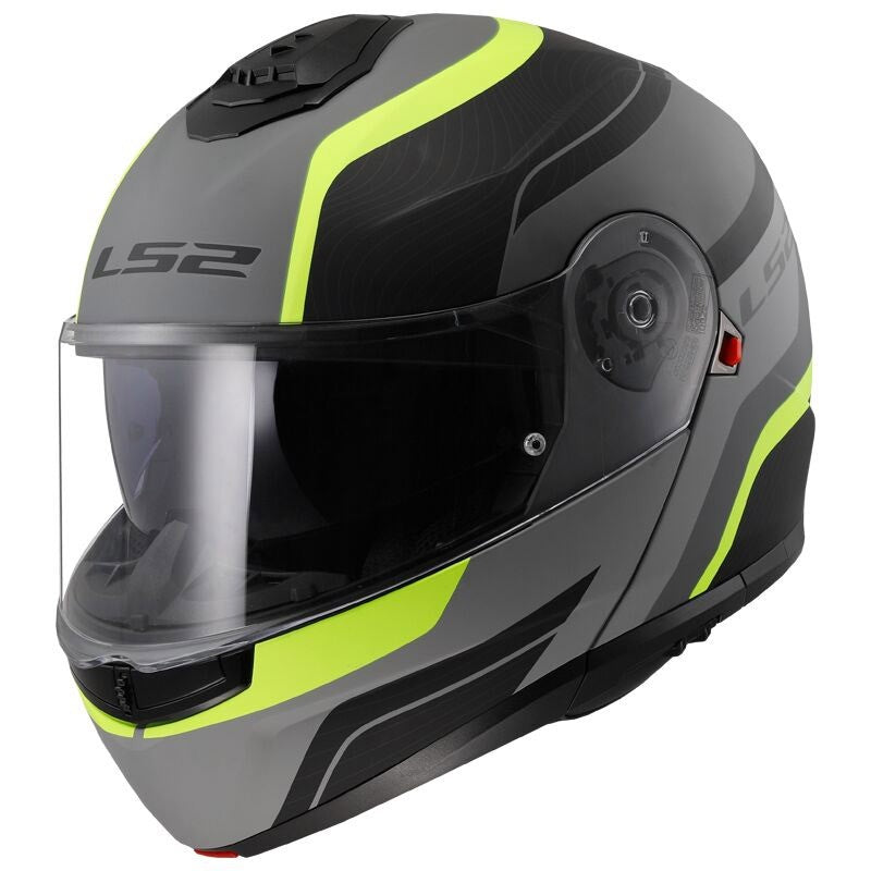 LS2 FF908 STROBE II MONZA MATT BLACK HI-VIS YELLOW XXL jaw helmet