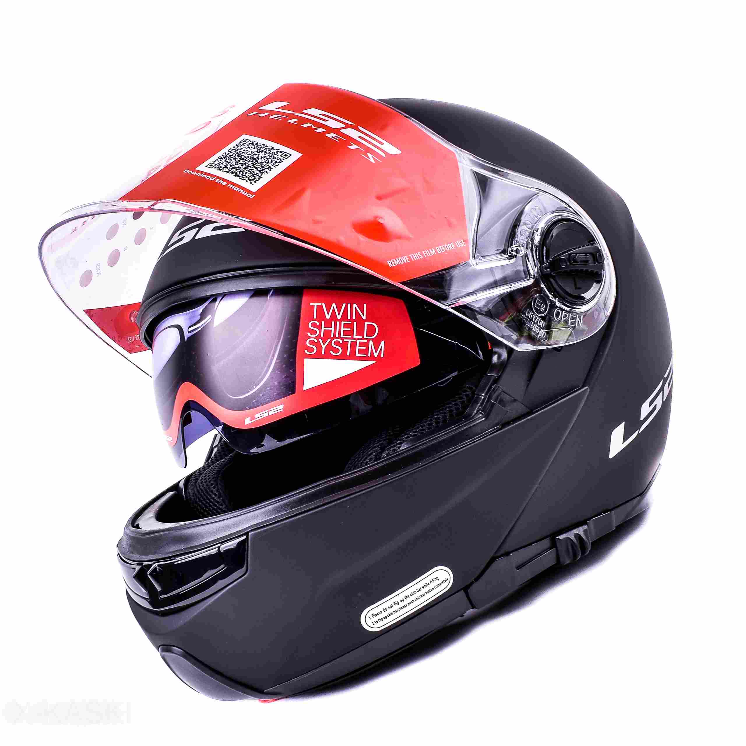 LS2 Helmet STROBE FF325 Jaw Matte Black M EAN (GTIN) 6958639488635