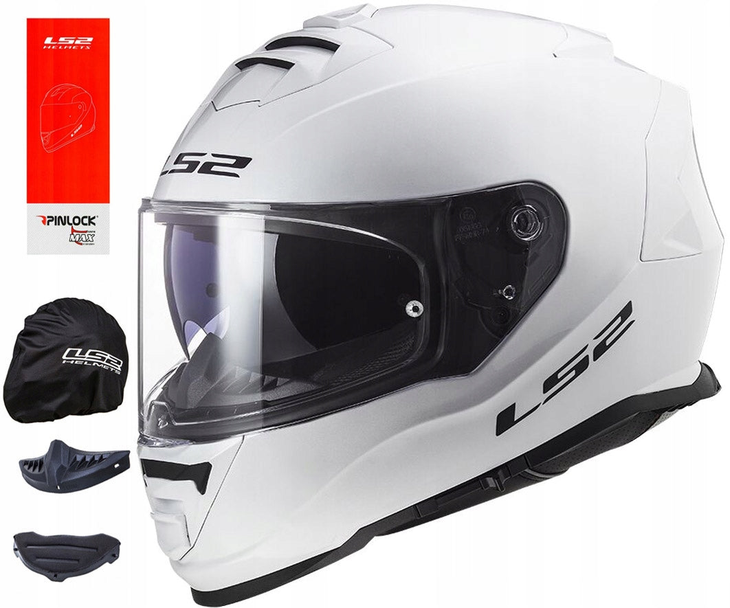 LS2 INTEGRAL MOTORCYCLE HELMET WITH BLEND FF800 STORM II SOLID WHITE XS