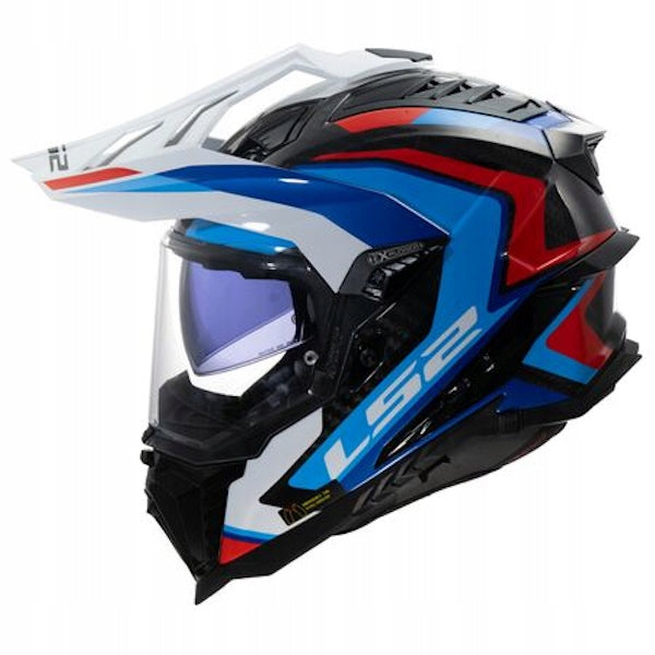 LS2 MOTORCYCLE HELMET CROSS ENDURO MX701 EXPLORER C FRONTIER II WHITE BLU XL Packaging status original