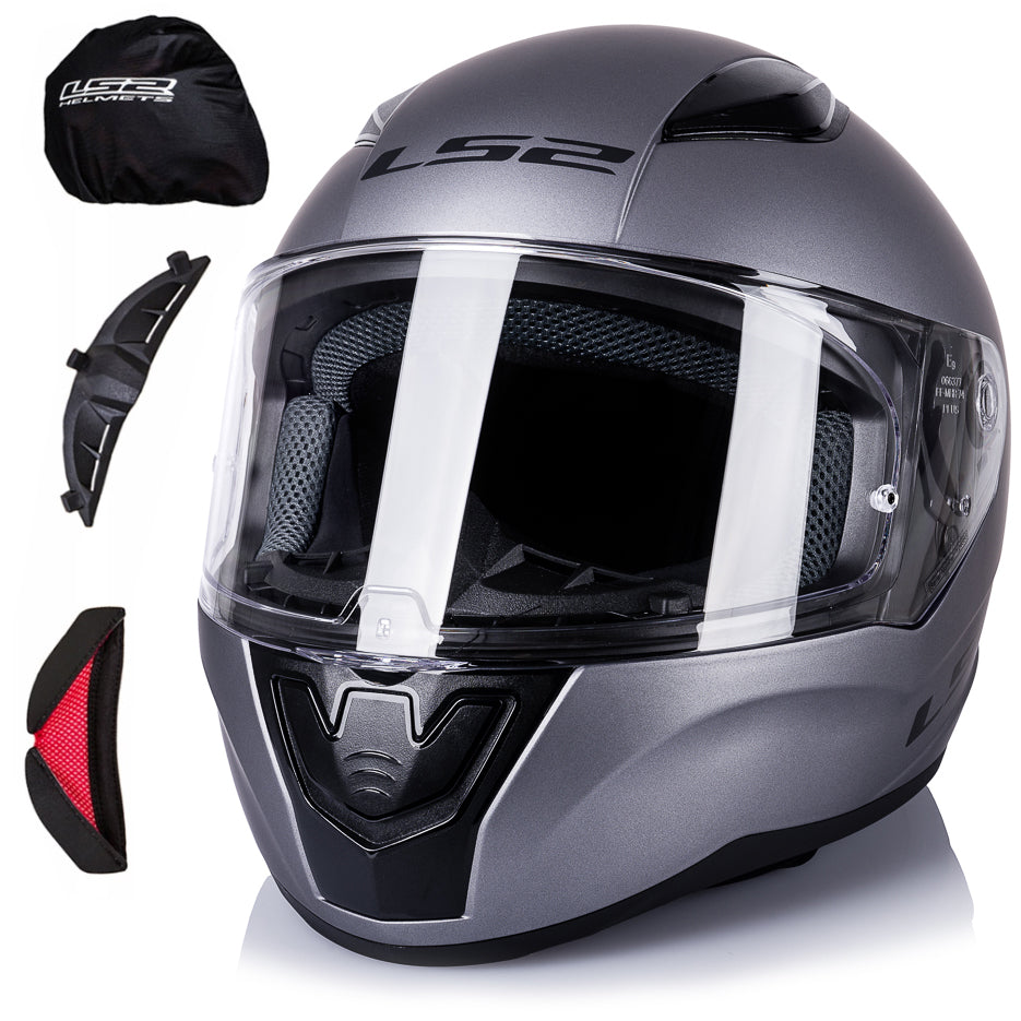 LS2 MOTORCYCLE HELMET INTEGRAL FF353 RAPID II ECE 22.06 TITANIUM MAT S