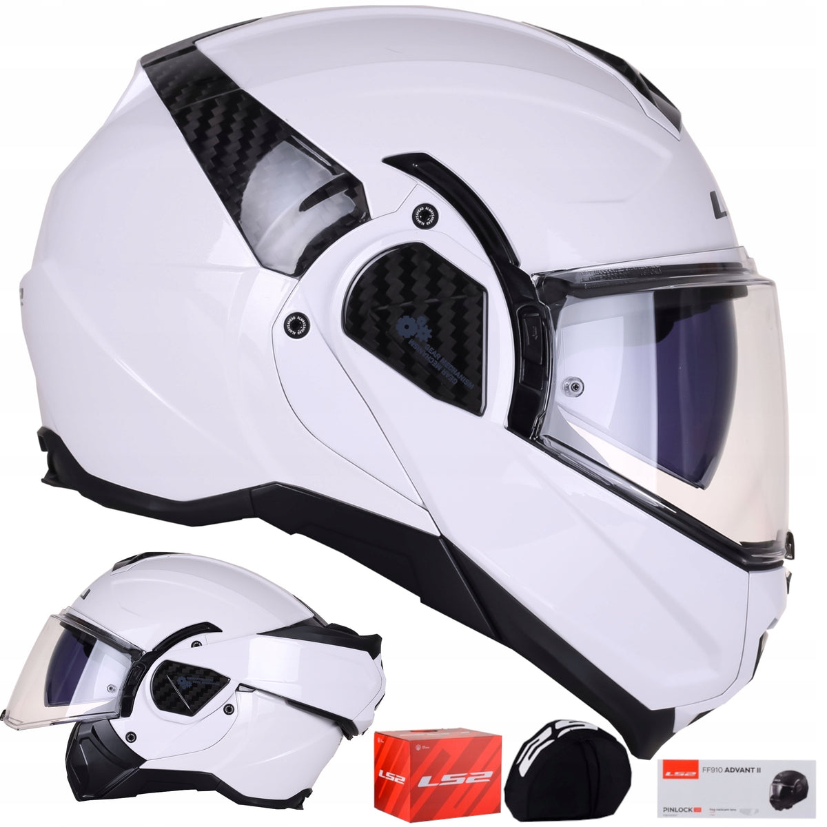 LS2 MOTORCYCLE HELMET JAW BLEND PINLOCK FF910 ADVANT II WHITE S Y05 Manufacturer's catalog number AK5691010023