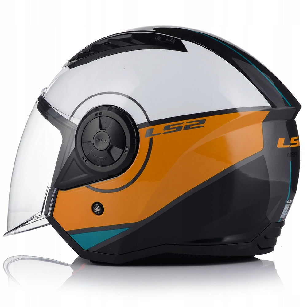 LS2 MOTORCYCLE HELMET OPEN OF616 AIRFLOW II COVER WHITE BROWN S Manufacturer LS2