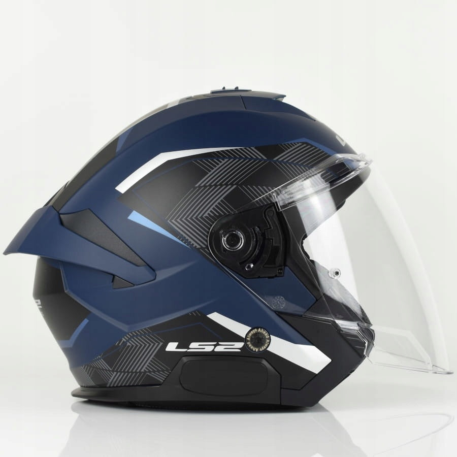 LS2 MOTORCYCLE HELMET OPEN OF618 VERSO II SOLID AIR NAVY BLUE MAT S Size S