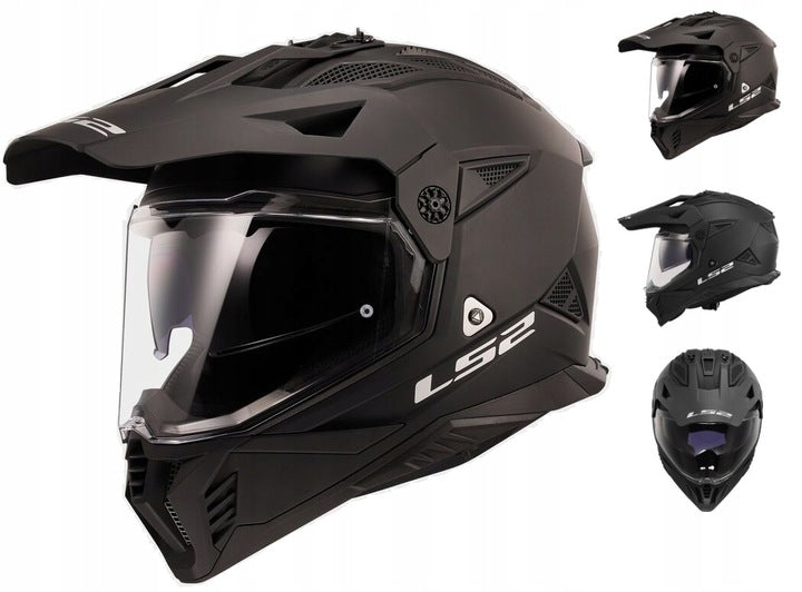 LS2 MX702 Pioneer II Matt Black Adventure Helmet S