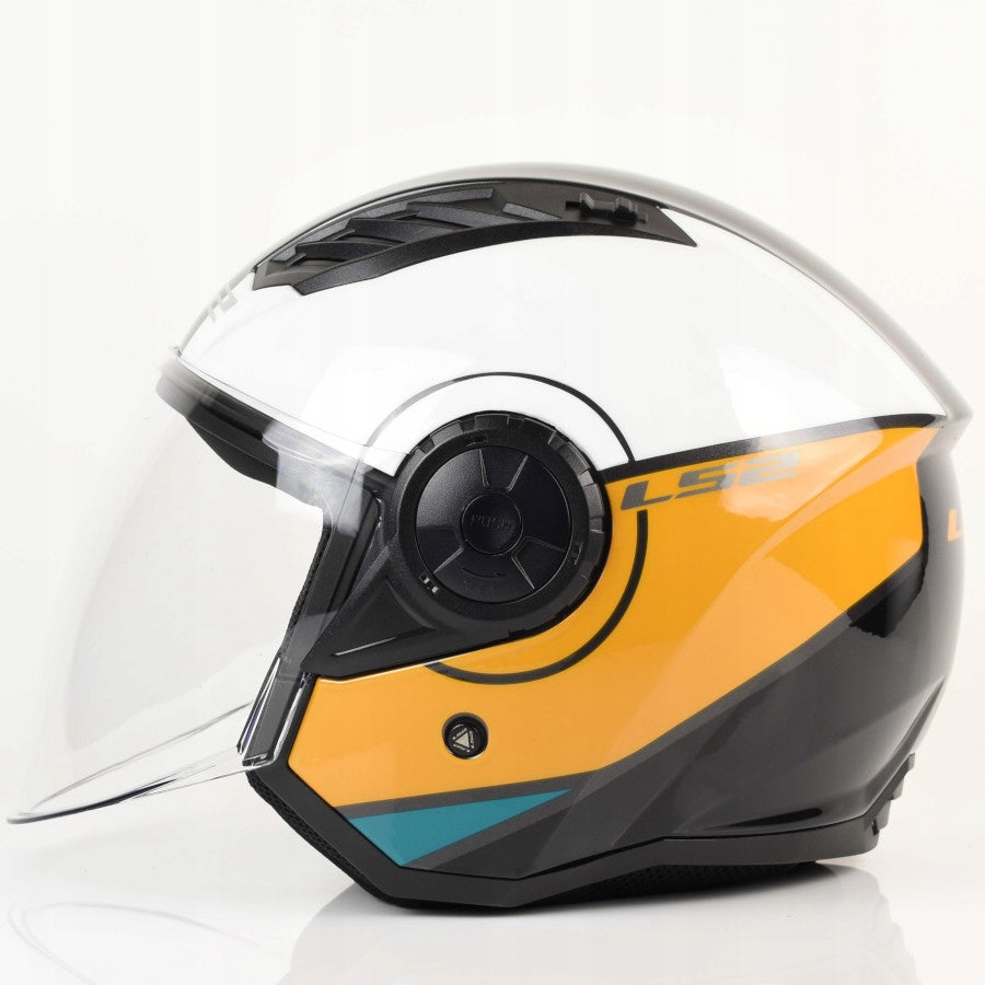 LS2 OF616 AIRFLOW II COVER WHITE BROWN MOTORCYCLE HELMET JET OPEN L Manufacturer LS2