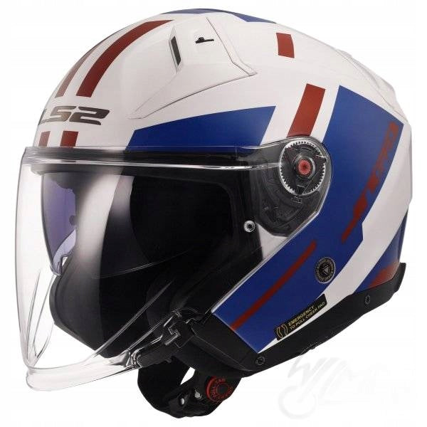 LS2 OPEN HELMET OF603 INFINITY II SPECIAL WHITE BLUE RED M