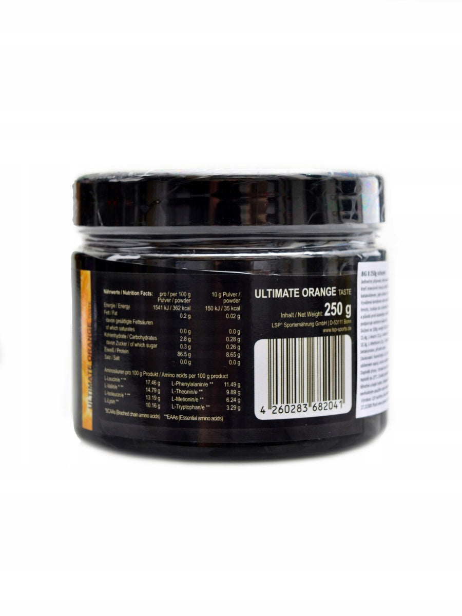 LSP nutrition BIG 8 essential amino 250 g pomeranč Expiration date at least six months from the date of purchase